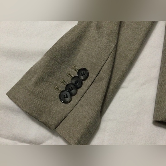 Ann Taylor Wool Cotton Blend Tan Blazer Size 2P - Picture 6 of 8